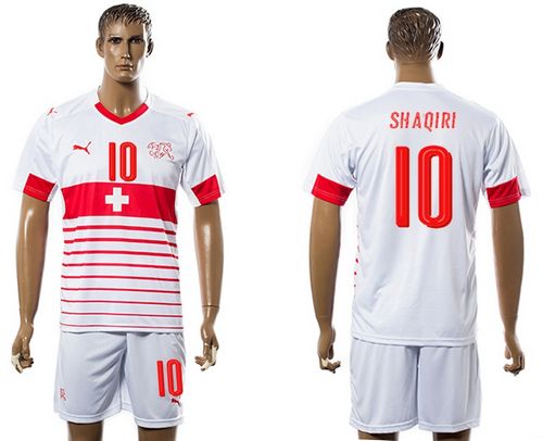 Switzerland #10 Shaqiri Away Soccer Country Jersey - Click Image to Close